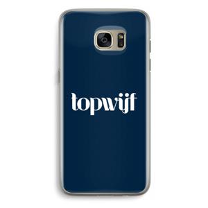 Topwijf Navy: Samsung Galaxy S7 Edge Transparant Hoesje