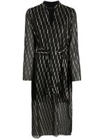 Armani Exchange robe métallisée à motif géométrique - Noir