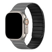 Apple Watch Bandje Vetra - Siliconen - Grijs Zwart - 38, 40, 41 & 42mm