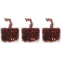 3x Rode kerstboomslingers 700 cm   -