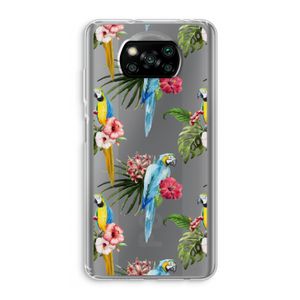 Kleurrijke papegaaien: Xiaomi Poco X3 Pro Transparant Hoesje
