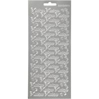 Creativ Company Stickers, kutsu, vel 10x23 cm, zilver, 1 vel