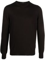 Tagliatore fine-knit wool jumper - Marron