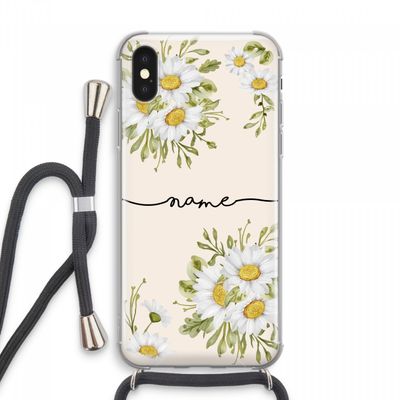 Daisies: iPhone XS Max Transparant Hoesje met koord