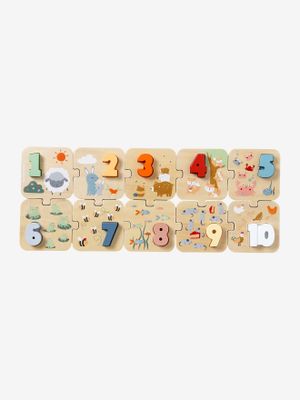 2-in-1 cijferpuzzel van FSC®-hout groen