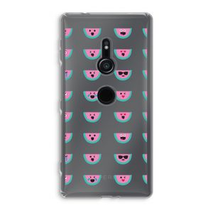 Smiley watermeloenprint: Sony Xperia XZ2 Transparant Hoesje