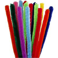 Chenilledraad in verschillende kleuren - 30 cm - 15x stuks - Hobby knutselen buig draad