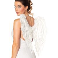 Carnaval/halloween verkleed engelen vleugels - wit - 50 cm - dames