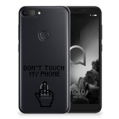 Alcatel 1S (2019) Silicone-hoesje Finger Don't Touch My Phone