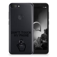 Alcatel 1S (2019) Silicone-hoesje Finger Don&apos;t Touch My Phone