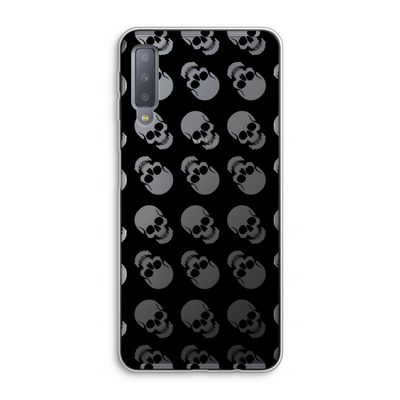 Musketon Skulls: Samsung Galaxy A7 (2018) Transparant Hoesje