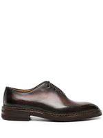 Bontoni chaussures oxford en cuir à bout en amande - Marron