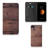 Apple iPhone 7 Plus | 8 Plus Book | Wallet Case | Old Wood
