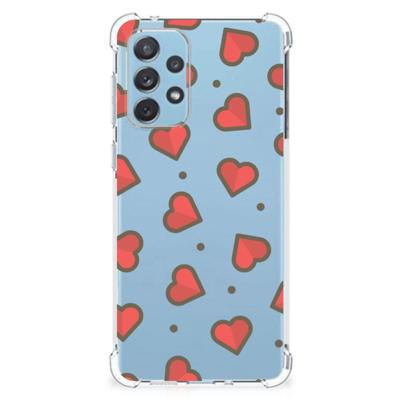 Samsung Galaxy A73 Doorzichtige Silicone Hoesje Hearts Samsung Galaxy A73 Doorzichtige Silicone Hoesje Hearts