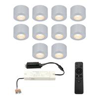 HOFTRONIC™ Complete set 10x3W dimbare LED in/opbouwspots Navarra IP44
