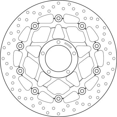 BREMBO Serie Oro remschijf, remschijven voor de moto, zwevend 78B40878