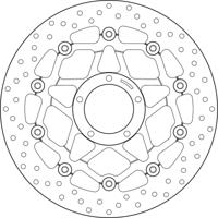 BREMBO Serie Oro remschijf, remschijven voor de moto, zwevend 78B40878