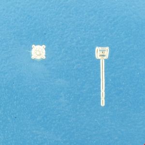 TFT Oorknoppen Diamant 0.14ct (2x0.07ct) H SI Witgoud Glanzend 3 mm x 3 mm