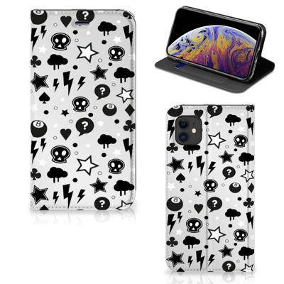 Mobiel BookCase Apple iPhone 11 Silver Punk