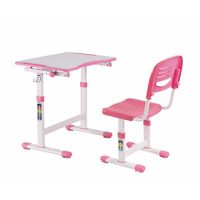 Bureau met bureaustoel meisje - tekentafel - ergonomisch in hoogte verstelbaar