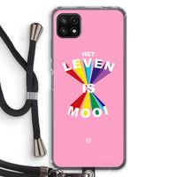 Het Leven Is Mooi: Samsung Galaxy A22 5G Transparant Hoesje met koord