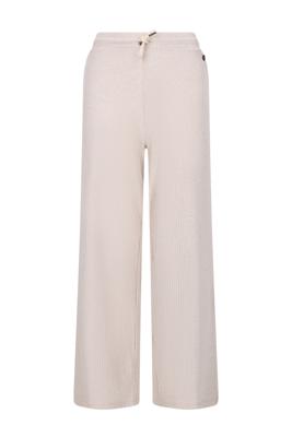 Like Flo winter wide leg broek meisjes - beige - Flun - rib - glitter