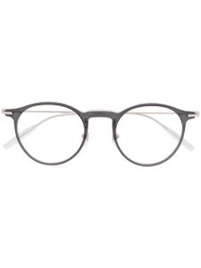 Montblanc lunettes de vue à monture ronde polie - Gris