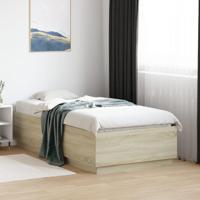 Bedframe bewerkt hout sonoma eikenkleurig 90x190 cm