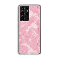 Abstract Painting Pink: Samsung Galaxy S21 Ultra Transparant Hoesje