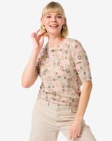 HEMA Dames Trui Raven Bloemen Lichtroze (lichtroze)