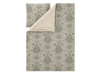 LIVARNO Satijnen dekbedovertrek 140 x 200 cm (crème/grijs)