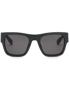 Philipp Plein lunettes de soleil carrées à ornements - Noir