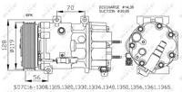 Compressor, airconditioning NRF, u.a. für Peugeot, Citroën