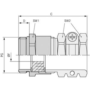 LAPP 52023718 Wartel PG11 Messing Messing 25 stuk(s)