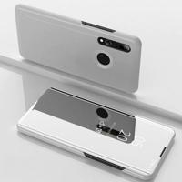 Galvaniseren spiegel horizontale Flip lederen case voor Huawei P Smrt Z met houder (zilver)