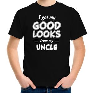 Good looks from my uncle cadeau t-shirt zwart voor kinderen