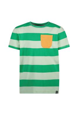 B.Nosy zomer t-shirt jongens - groen gestreept - Timmy