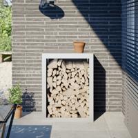 VidaXL Haardhoutrek 60x40x80 cm staal wit