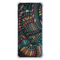 Motorola Moto G54 Doorzichtige Silicone Hoesje Aztec