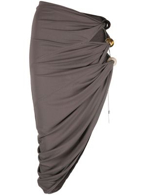Jacquemus jupe La Perola à design asymétrique - Gris