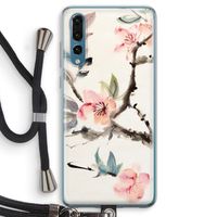 Japanse bloemen: Huawei P20 Pro Transparant Hoesje met koord