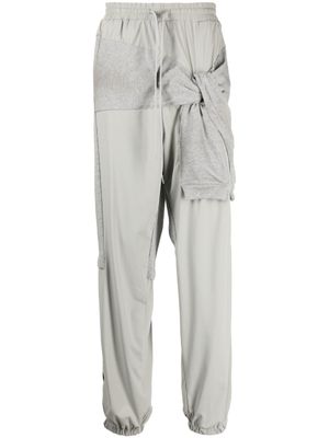 Maison MIHARA YASUHIRO pantalon de jogging à design superposé - Gris