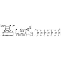 Bourns 4116R-1-222LF Weerstandsnetwerk 2.2 kΩ THT DIP-16 0.25 W 1 stuk(s) - thumbnail