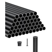 VEVOR trapleuningstang 51-delige set trapleuning φ19x660mm decoratieve stang ronde stang aluminium