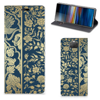 Sony Xperia 10 Smart Cover Beige Flowers - thumbnail