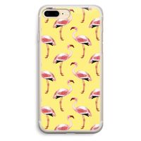 Flamingo's geel: iPhone 7 Plus Transparant Hoesje