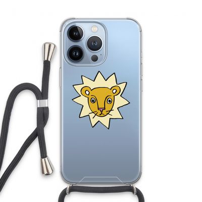 Kleine leeuw: iPhone 13 Pro Transparant Hoesje met koord
