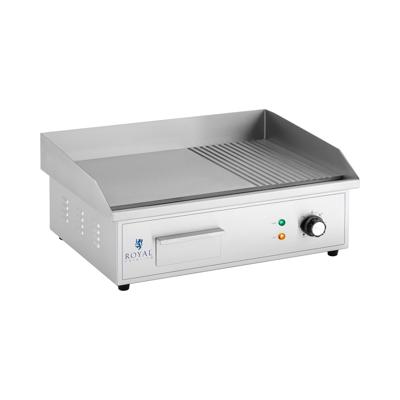 Elektrische grillplaat - 548 x 350 mm - Ribber + Flat - 3.000 W