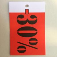 Hangetiket 35x70 mm -30% gesneden 250st
