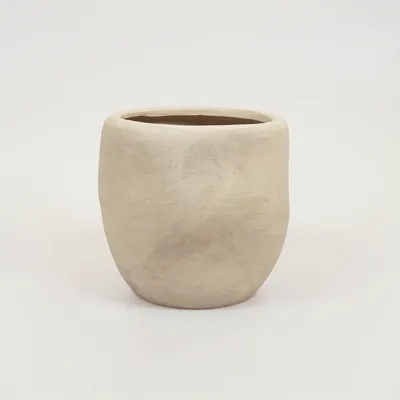 Lisboa organische bloempot voor binnen 24X24X23CM zand